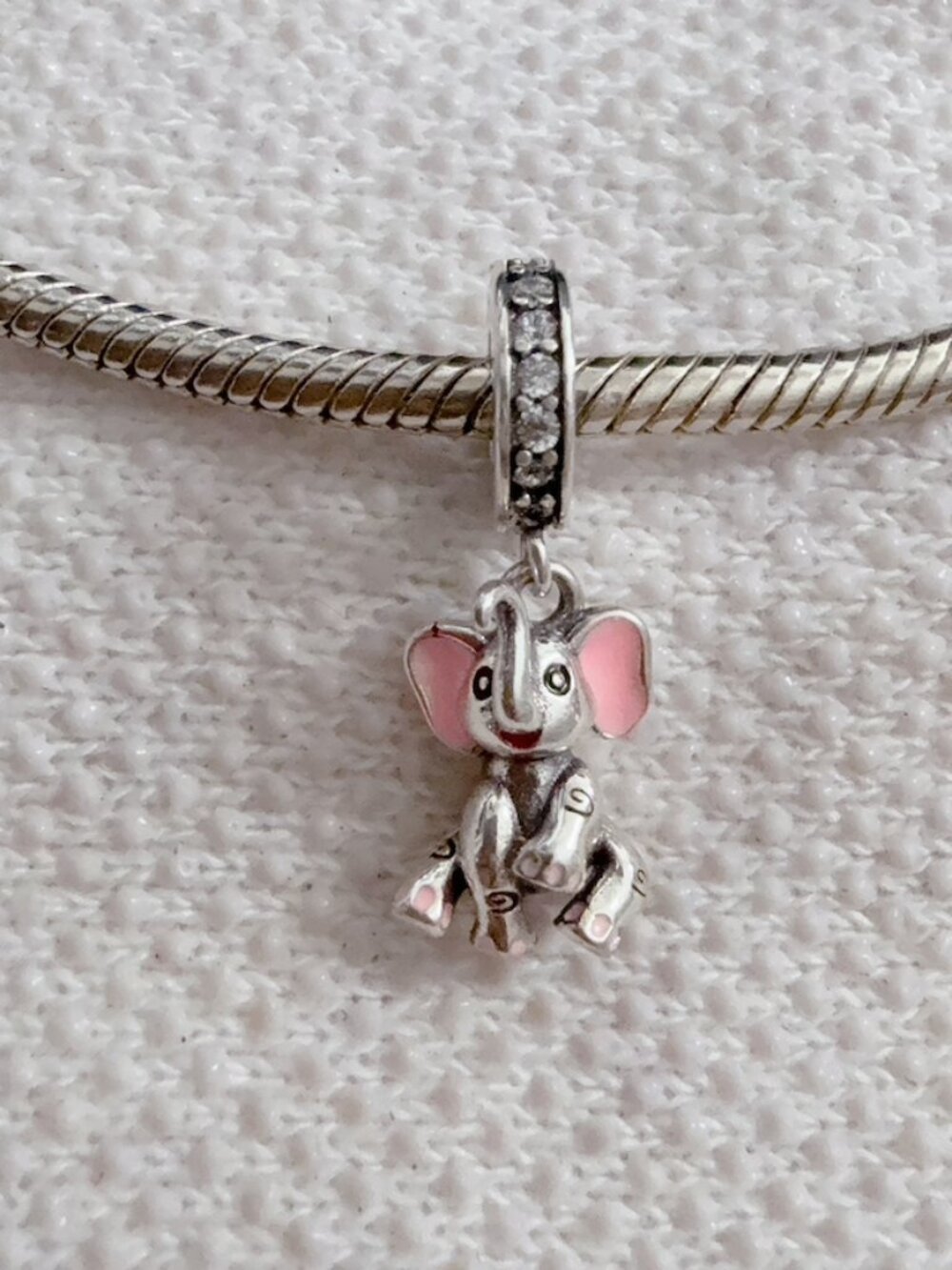 Lucky Elephant Dangle Charm Silver Charm For Pandora Bracelet Necklace